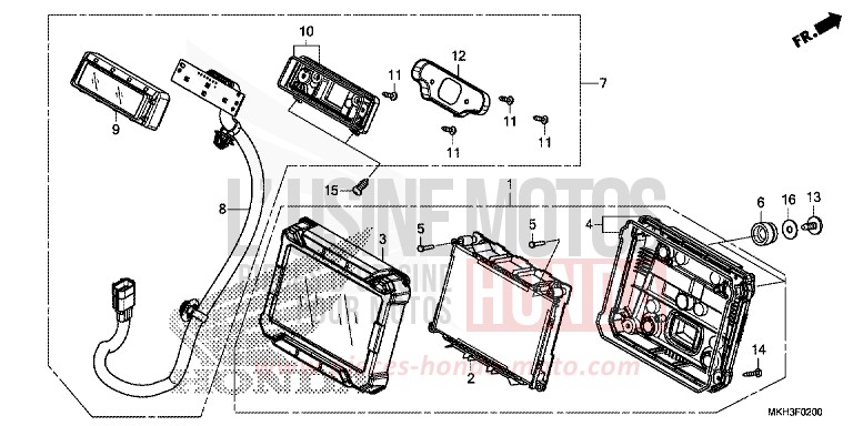 METER for X-ADV 750 MAT BULLET SILVER (NH389) from 2018